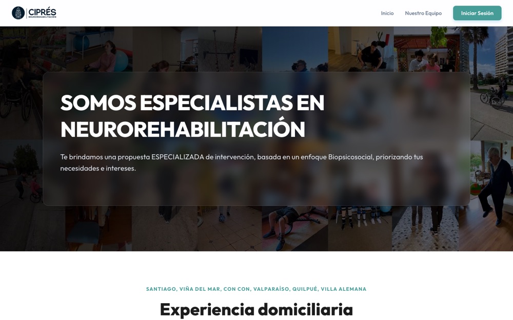 Captura del sitio Ciprés Neuro